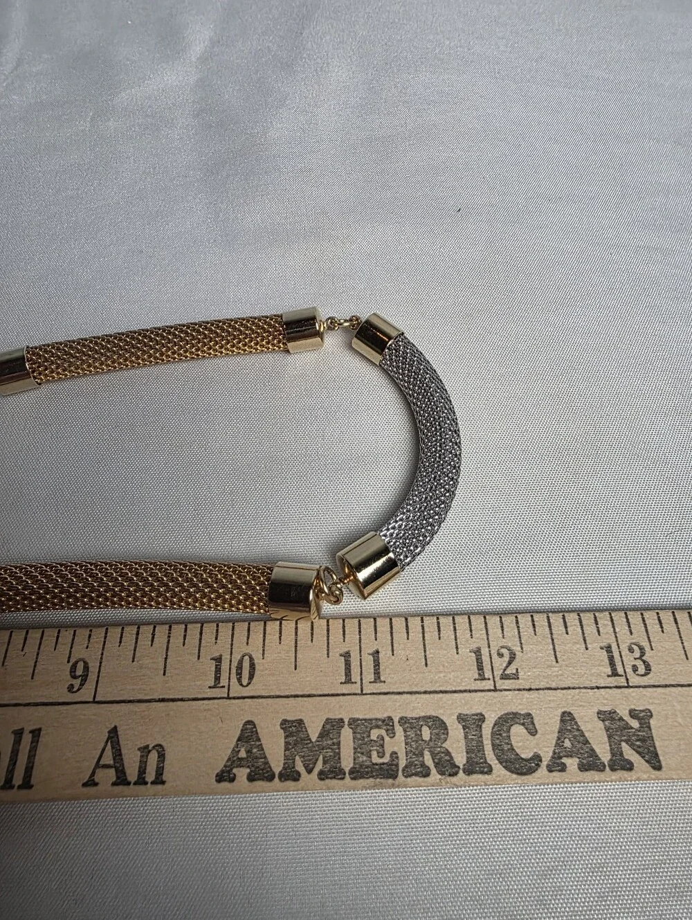 Holst & Lee Corded Black Rope & Metallic Mesh Necklace Gold/Silver